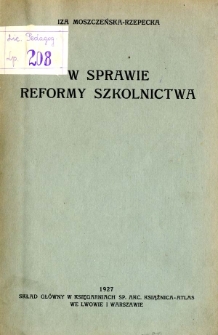 W sprawie reformy szkolnictwa