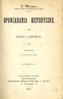 Opowiadania historyczne : Egipt i Assyrya
