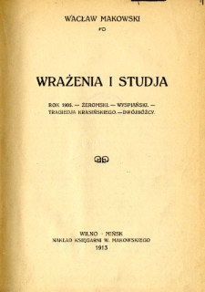Wrażenia i studia