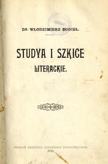 Studya i szkice literackie