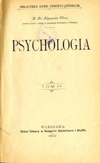 Psychologia. T. 1