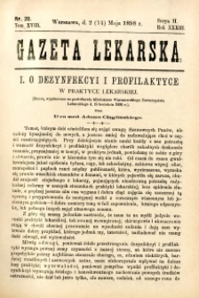 Gazeta Lekarska 1898 R.33, t.18, nr 20
