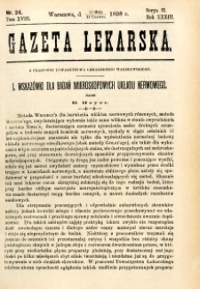Gazeta Lekarska 1898 R.33, t.18, nr 24