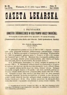 Gazeta Lekarska 1898 R.33, t.18, nr 30