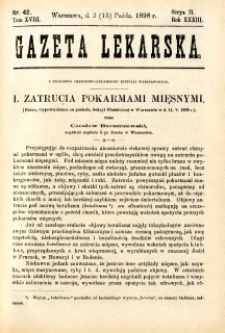 Gazeta Lekarska 1898 R.33, t.18, nr 42
