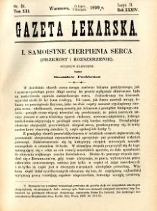 Gazeta Lekarska 1899 R.34, t.19, nr 31