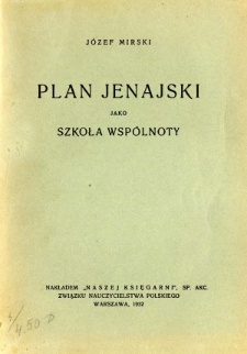 Plan Jenajski jako szkoła wspólnoty