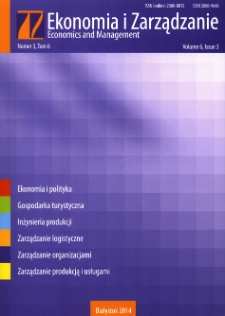 Ekonomia i Zarządzanie : Kwartalnik Wydziału Zarządzania. T. 6 nr 3