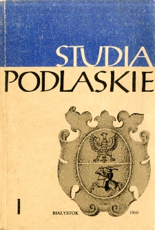 Studia Podlaskie. T. 1