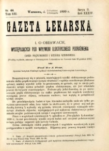 Gazeta Lekarska 1899 R.34, t.19, nr 44