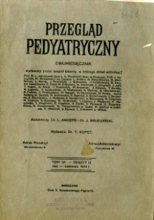 Przegląd Pedyatryczny 1914 t.6 nr 3