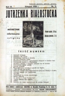 Jutrzenka Białostocka 1936, R.9, nr 12 (grudzień)