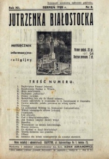 Jutrzenka Białostocka 1939, R.12, nr 8 (sierpień)