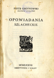 Opowiadania szlacheckie
