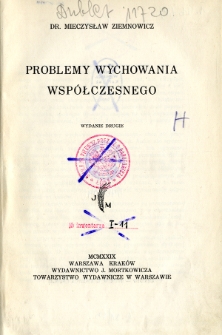 Problemy wychowania współczesnego