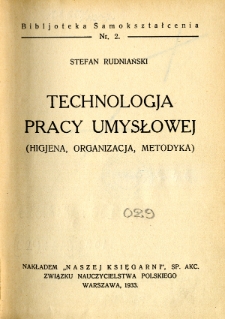 Technologja pracy umysłowej