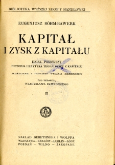 Kapitał i zysk z kapitału. Dział 1, Historja i krytyka teorji zysku z kapitału. 2
