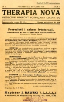Therapia Nova 1929 R.1 nr 1