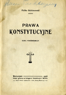 Prawa konstytucyjne : szkic porównawczy