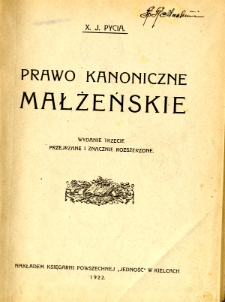 Prawo kanoniczne małżeńskie