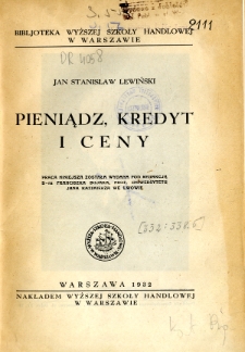 Pieniądz, kredyt i ceny
