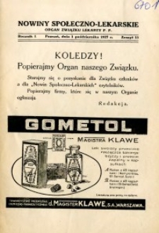 Nowiny Społeczno-Lekarskie 1927 R.1 nr 13