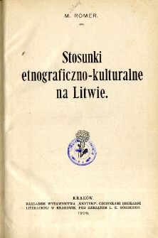 Stosunki etnograficzno-kulturalne na Litwie