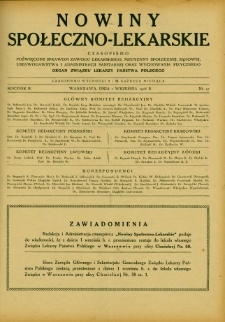 Nowiny Społeczno-Lekarskie 1928 R.2 nr 17