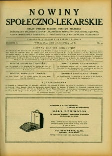 Nowiny Społeczno-Lekarskie 1928 R.2 nr 22