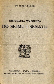 Ordynacja wyborcza do sejmu i senatu