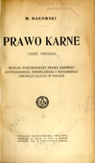 Prawo karne : część ogólna