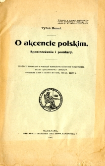 O akcencie polskim : spostrzeżenia i pomiary