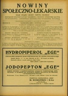 Nowiny Społeczno-Lekarskie 1929 R.3 nr 8