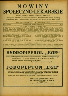 Nowiny Społeczno-Lekarskie 1929 R.3 nr 9