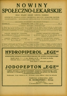 Nowiny Społeczno-Lekarskie 1929 R.3 nr 10