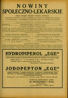 Nowiny Społeczno-Lekarskie 1929 R.3 nr 12