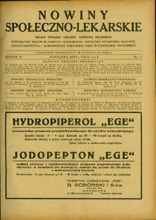 Nowiny Społeczno-Lekarskie 1929 R.3 nr 13