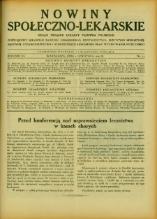 Nowiny Społeczno-Lekarskie 1929 R.3 nr 21