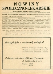Nowiny Społeczno-Lekarskie 1930 R.4 nr 9