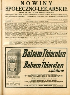 Nowiny Społeczno-Lekarskie 1930 R.4 nr 13