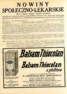 Nowiny Społeczno-Lekarskie 1930 R.4 nr 16