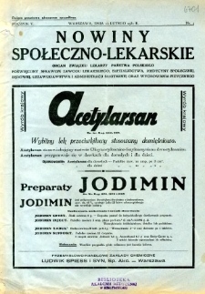 Nowiny Społeczno-Lekarskie 1931 R.5 nr 4
