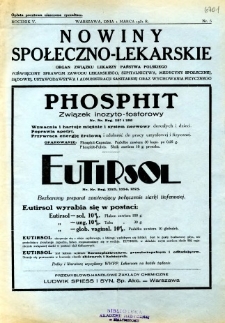 Nowiny Społeczno-Lekarskie 1931 R.5 nr 5