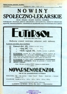 Nowiny Społeczno-Lekarskie 1931 R.5 nr 9