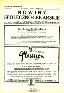 Nowiny Społeczno-Lekarskie 1931 R.5 nr 17