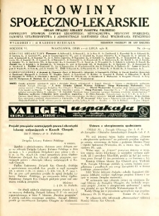 Nowiny Społeczno-Lekarskie 1932 R.6 nr 13-14