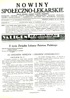 Nowiny Społeczno-Lekarskie 1932 R.6 nr 18