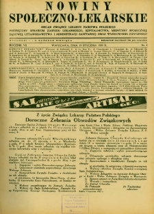 Nowiny Społeczno-Lekarskie 1933 R.7 nr 2