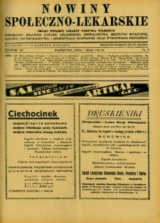 Nowiny Społeczno-Lekarskie 1933 R.7 nr 9