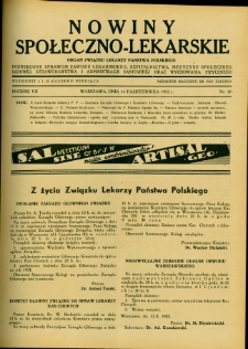 Nowiny Społeczno-Lekarskie 1933 R.7 nr 20